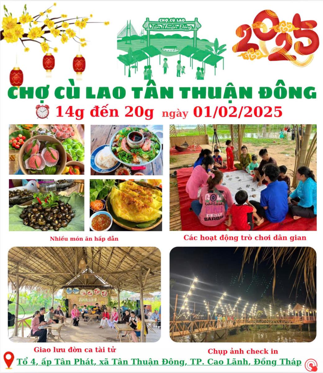 MÙNG 4 TẾT - CHỢ CÙ LAO TÂN THUẬN ĐÔNG