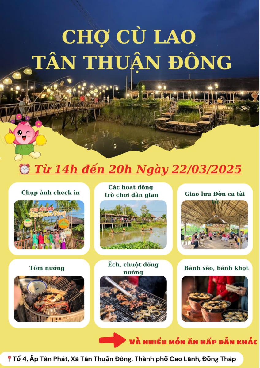 CHỢ CÙ LAO TÂN THUẬN ĐÔNG NGÀY 22/3/2025