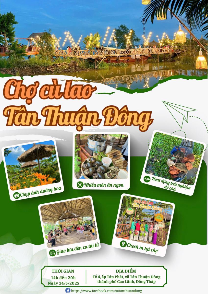 HOẠT ĐỘNG CHỢ CÙ LAO TÂN THUẬN ĐÔNG NGÀY 24/5/2025